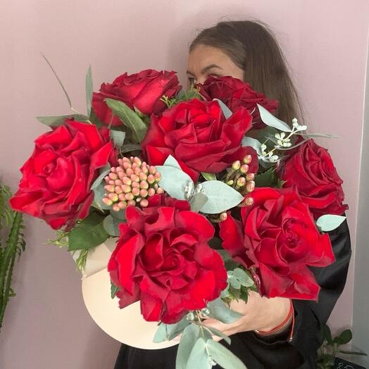 Цветы в коробке Пламя