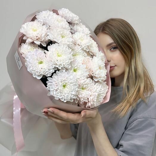Моно букет кустовых хризантем 270
