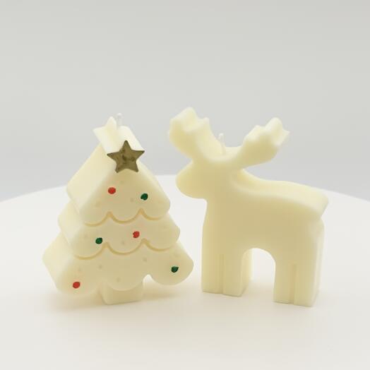 Свечи интерьерные " Рождество" ,елка и олень