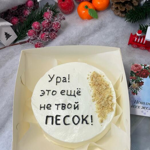 Бенто торт 400 грамм «Ура! Это еще не твой песок!»