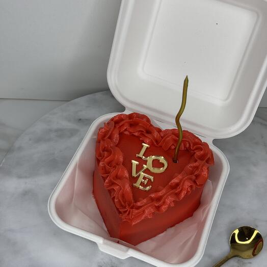 Бенто торт сердце love