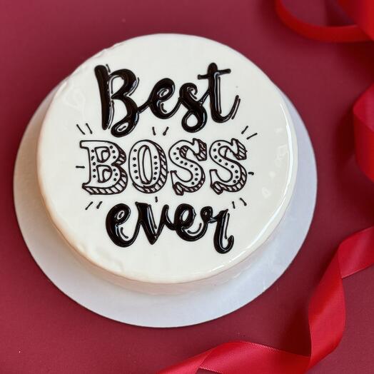 Муссовый торт "Best boss ever" в подарок мужу, боссу, начальнику, коллеге, папе