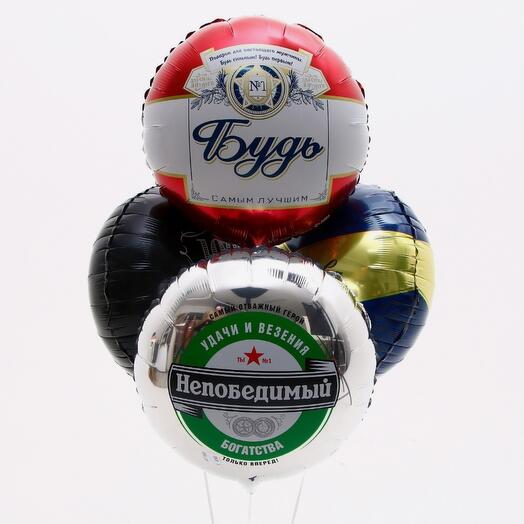 A set of balls with the inscription "For men"