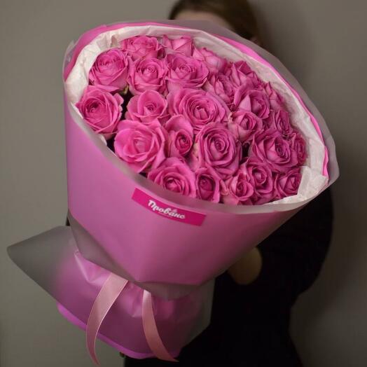 25 rosas Rosadas de Kenia en decoración