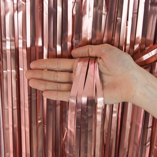 Шторка дождик розовое золото матовая. Rain curtains rose gold Matt