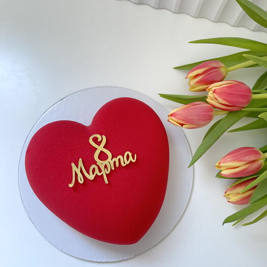 Торт сердце на 8 марта