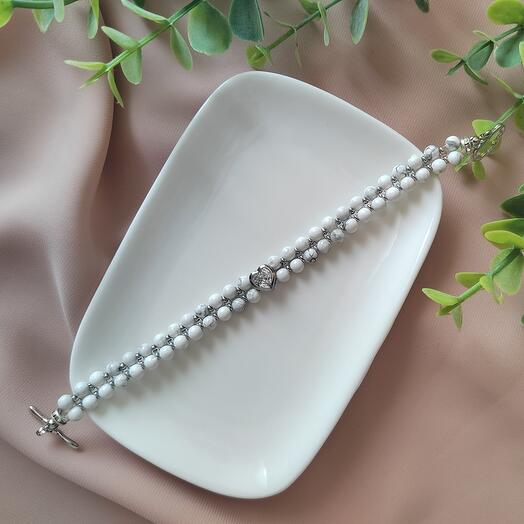 Двойной браслет из кахолонга (имитация)