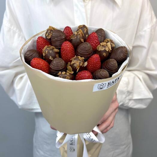 Букет из клубники, клубника в шоколаде Клубничный соблазн