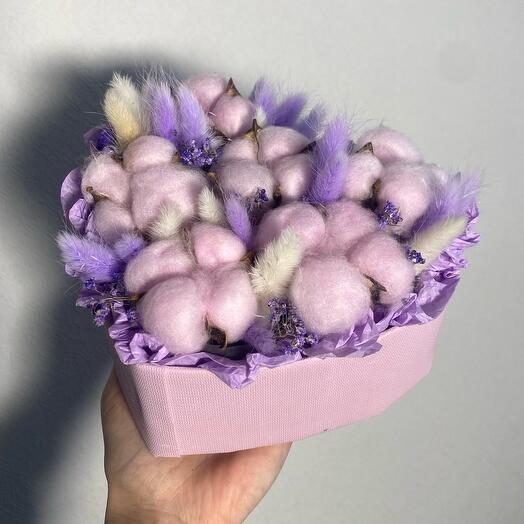 Сердце из сухоцветов