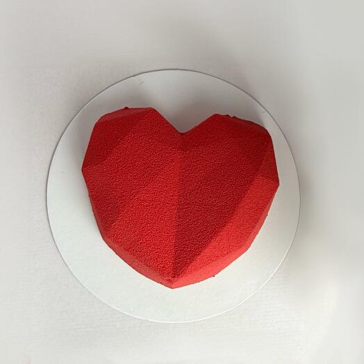Gravity Heart Mousse Cake - Strawberry-Lemon