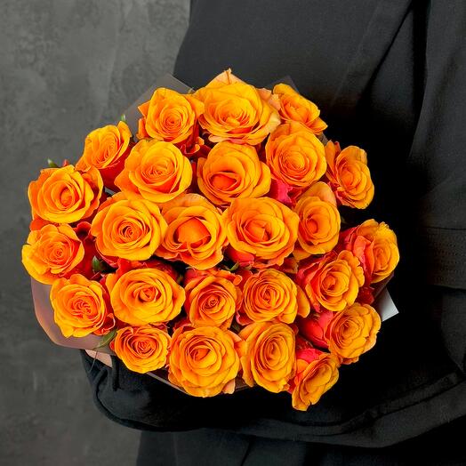 Букет оранжевых роз Espana, 25 шт, 40 см. Florentika