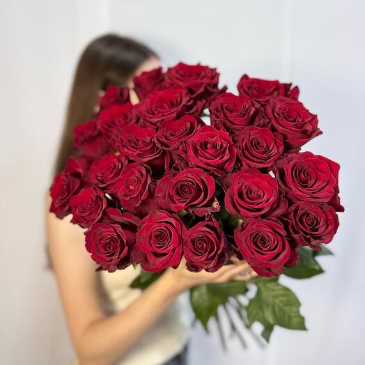 25 красных роз Эквадор