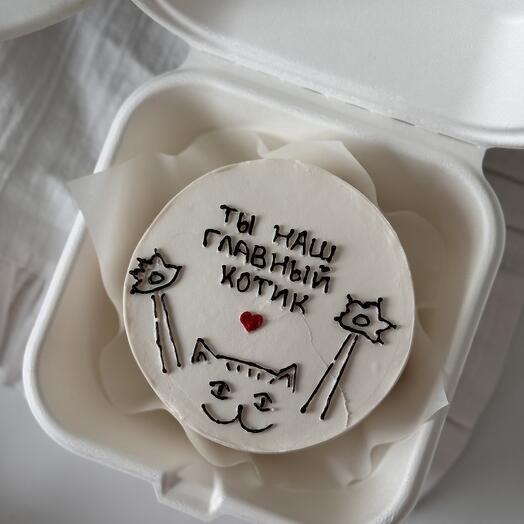 ПП веган бенто торт (котик) без лактозы без сахара без глютена