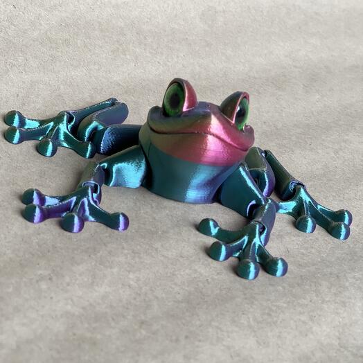 Лягушка подвижная 3д игрушка