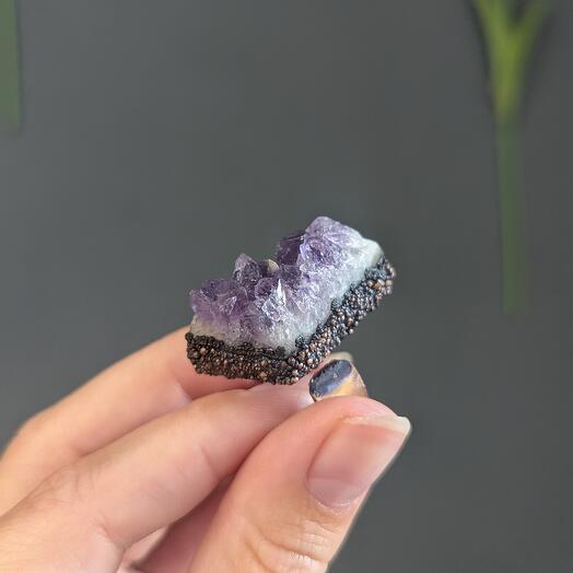 Кольцо аметист друза