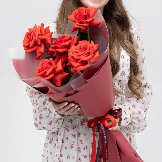 Красные французские розы S