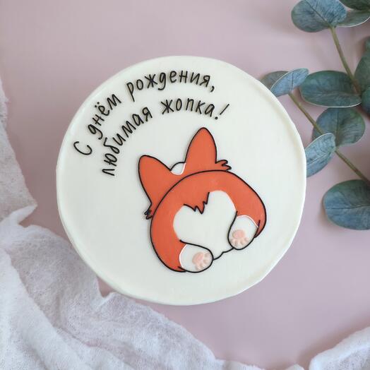 Торт 1 кг корги с днём рождения