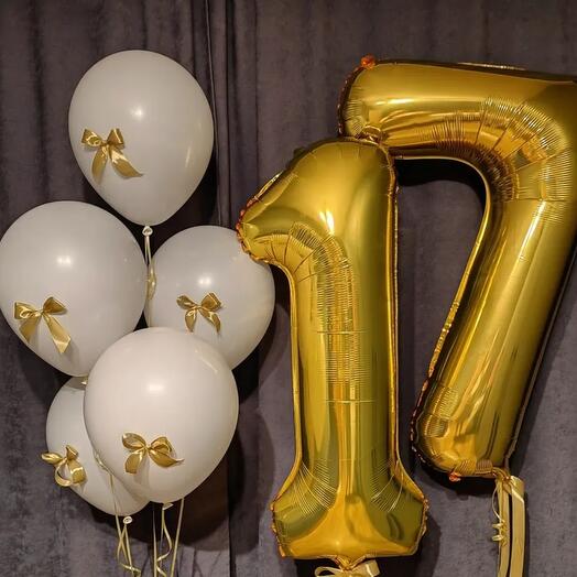 Набор из 2 цифр + 5 шаров