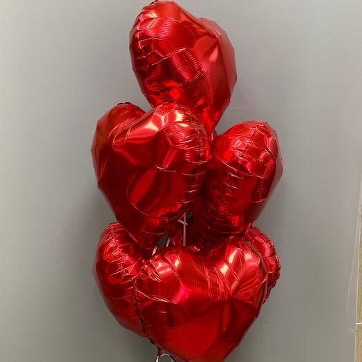 «Сердечный ритм» 🎈 фольга сердце 7шт