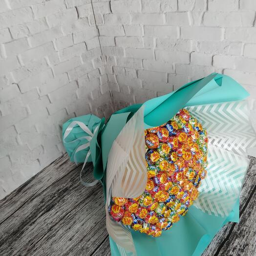 Подарочный букет из конфет Чупа Чупс Chupa Chups мини
