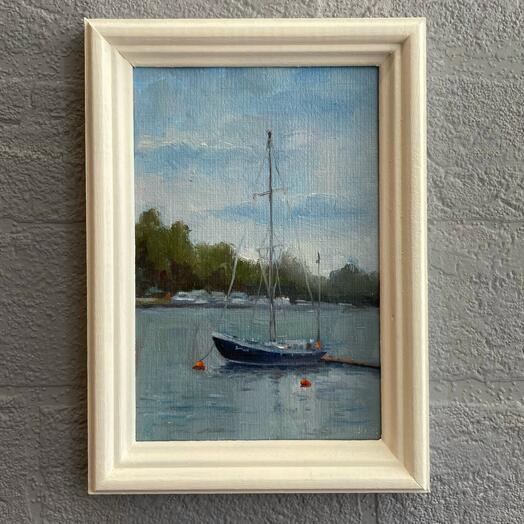 Картина маслом в раме «Тихая гавань»