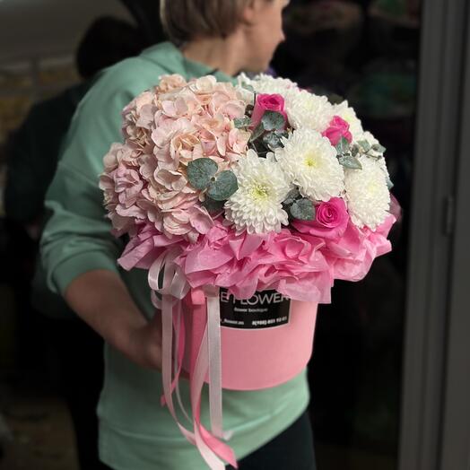 Цветы в коробке 🌸Pink and blue