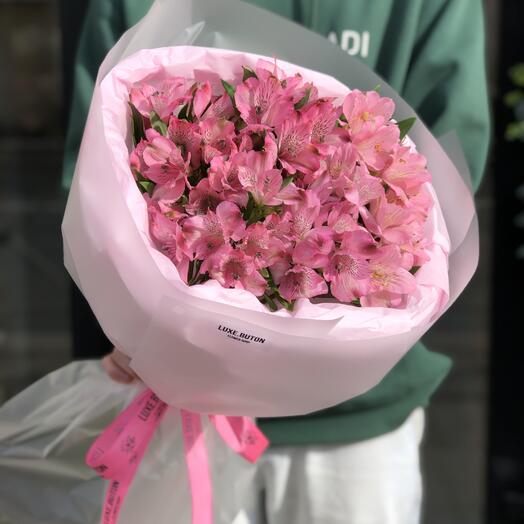 💞💞💞 Моно букет из Альстромерий «Розовые бабочки»