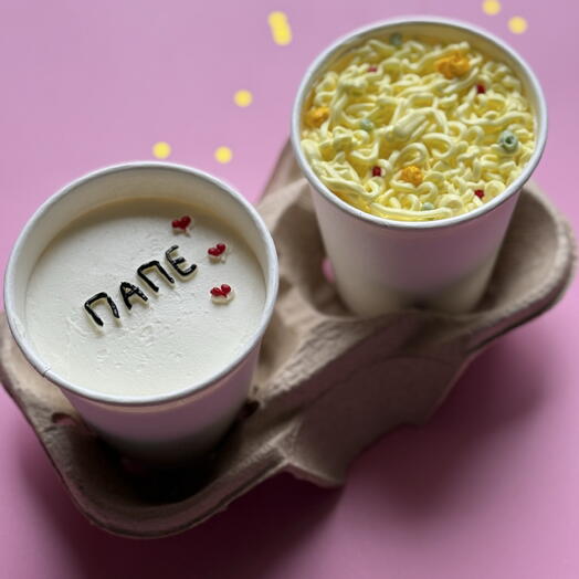 Хит! Бенто торт Cake to go «ПАПЕ️» в виде лапши Дошик