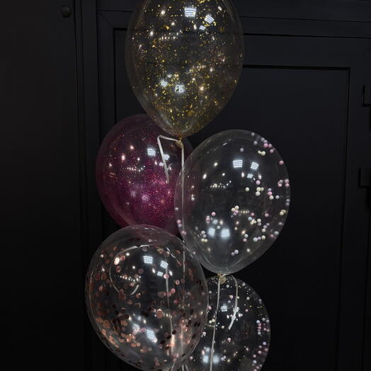 Шары латексные «Конфетти» 5 шт