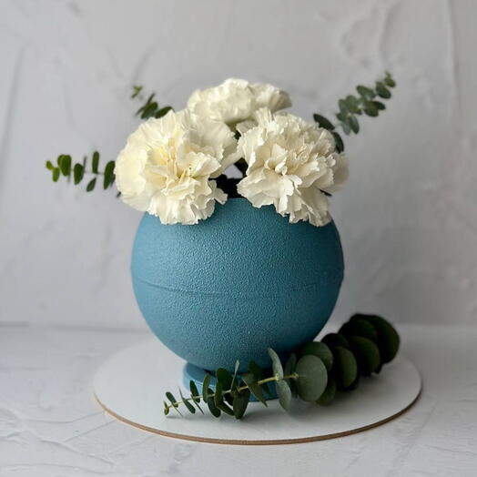 Шоколадная ваза с цветами жене/девушке, маме, подруге, бабушке