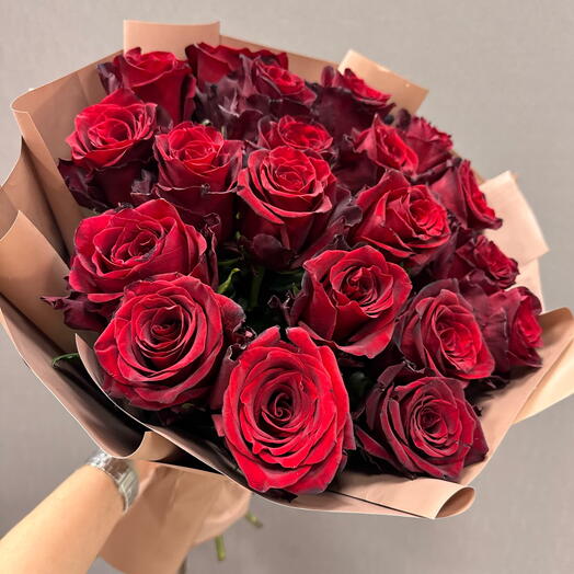 Букет из красных роз Эквадор 21 шт