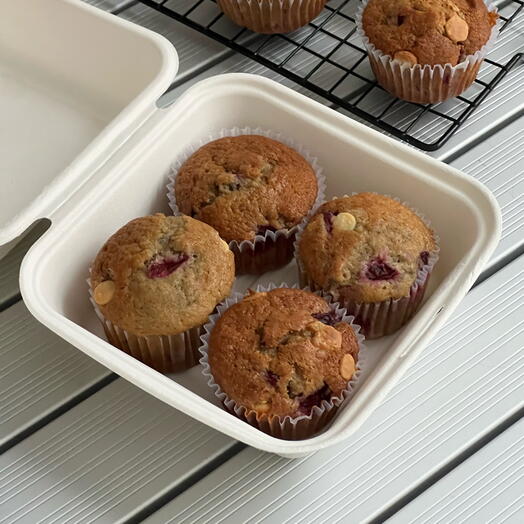 Маффины с вишней и белым шоколадом в наборе 4 шт