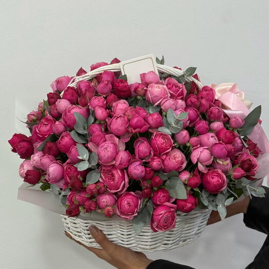 Корзина с цветами Силва Пинк ️Flower Lab