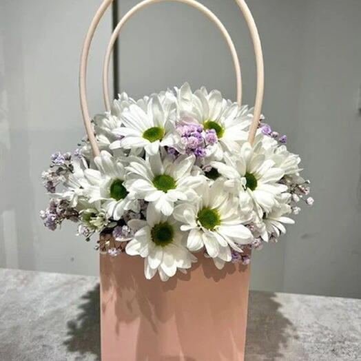 Цветы в сумочке ромашка 🌼