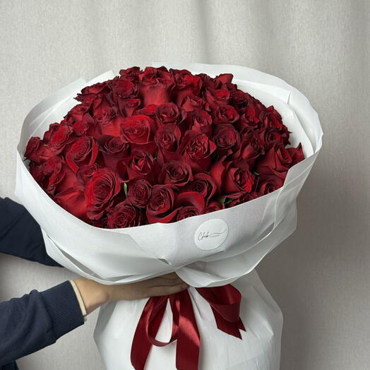 101 красная роза