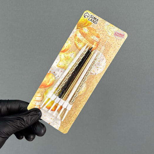 Свечи для торта Цветные 6шт