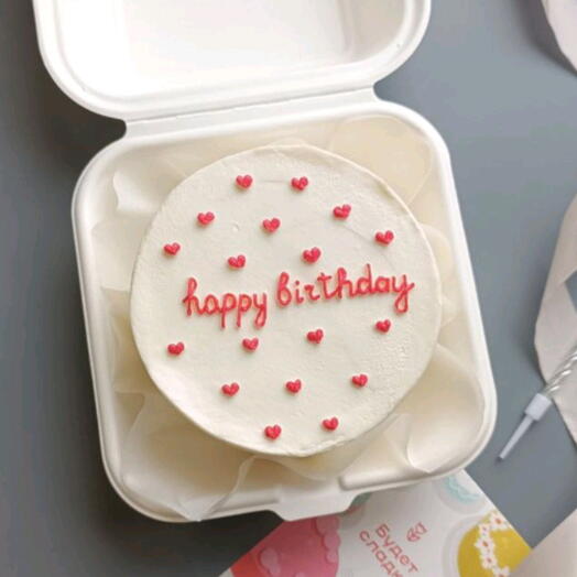 Бенто "happy birthday" с сердечками