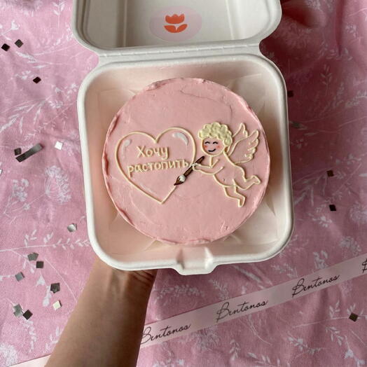Бенто торт Хочу растопить на День Святого Валентина, коллекция «14 февраля»