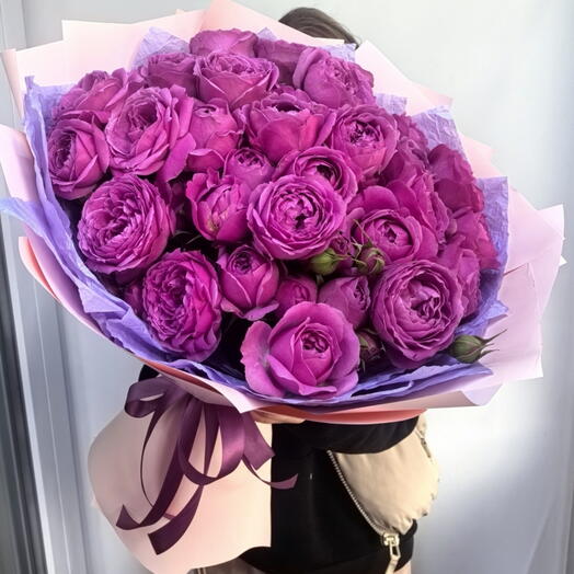 Букет из пионовидных роз 💜