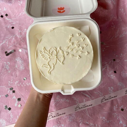 Бенто торт на День Святого Валентина минималистичный, коллекция «14 февраля»