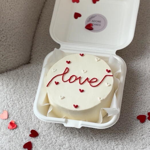 Бенто-торт Love с сердечками