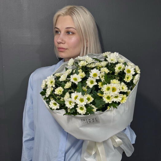 Монобукет кустовых хризантем сантини