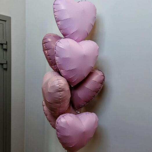 Сет из розовых сердец 7 шт