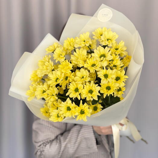 Букет из 5 желтых хризантем💛