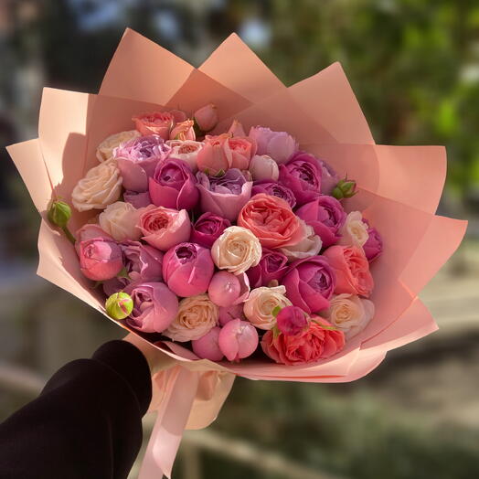 Микс кустовых розочек