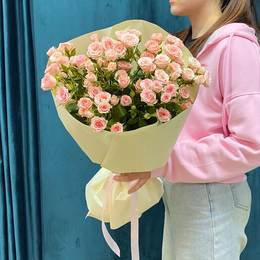 Кустовая роза🌸монобукет 9 шт