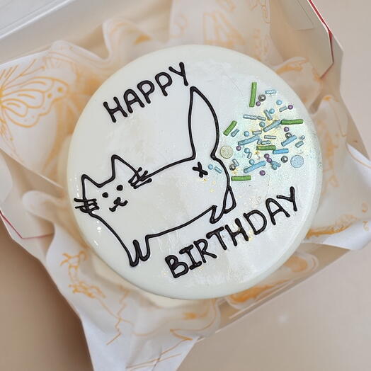 Бенто-торт happy birthday cat