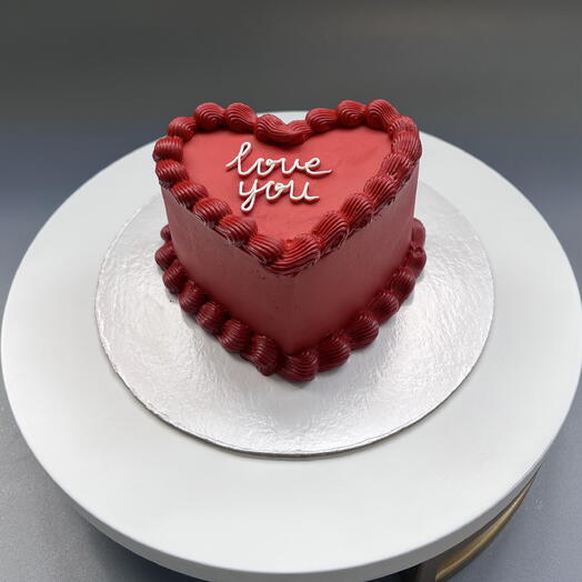 Бенто-торт красное сердце "Love you" 400 гр