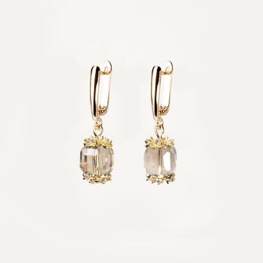 Серьги Флокс Раухтопаз 14K (EAR1134)