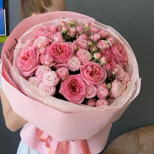 Микс пионовидных роз 💕